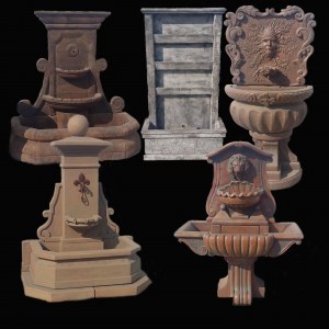 Stone Cast Wall Fountains