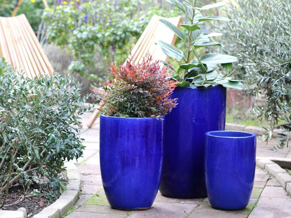 PV LB5208FBL S3 1 
Ceramic garden pots with plants