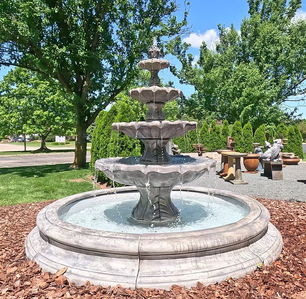 Classical Finial Fountain in Toscana Pool