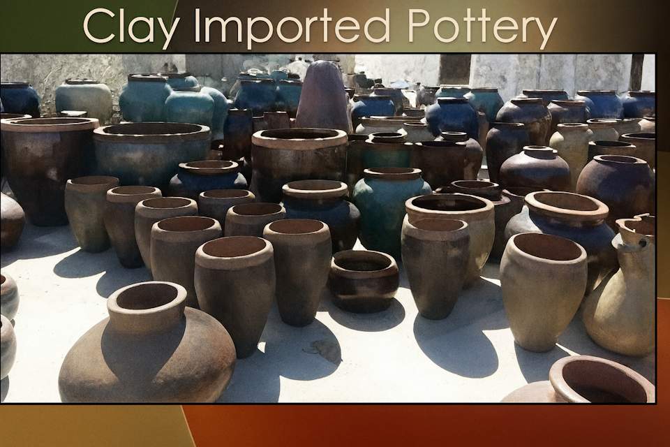 Imported clay pottery